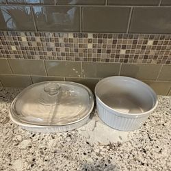 Corning Ware Porcelain Oven-Safe Bowl & Baking Dish Set