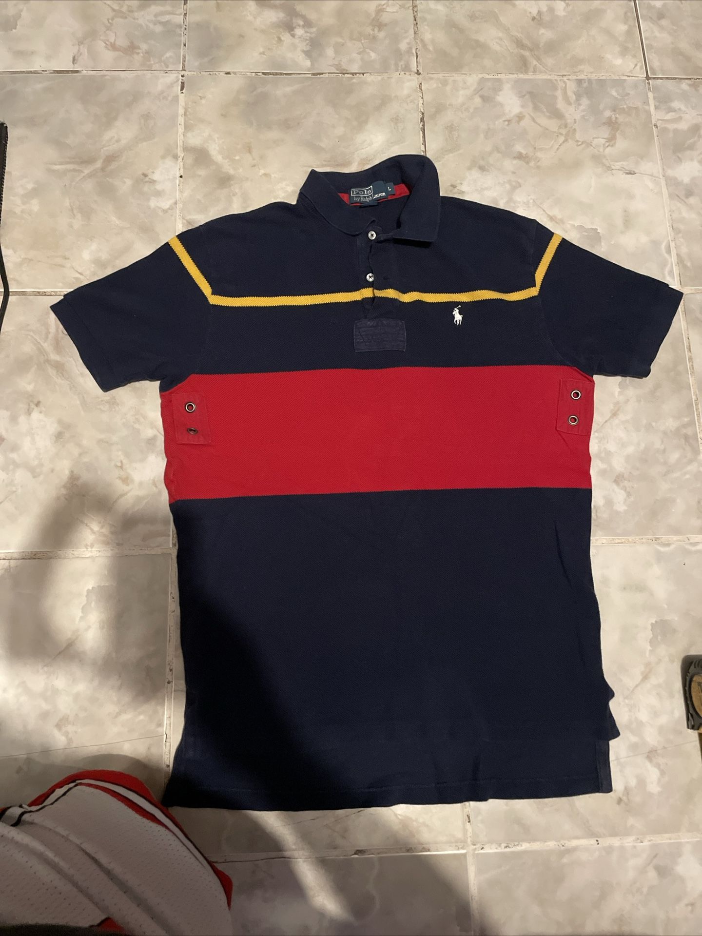Vintage Polo Ralph Lauren Shirt Mens Large Color Block Vented 