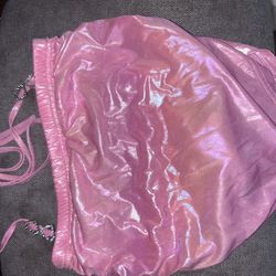 Metallic Look Pink Skirt 