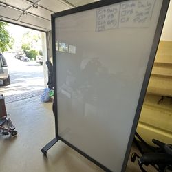 Varidesk Rolling White board - Double Sided - 6ft Tall!