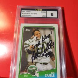 Bob Crable Notre Dame Fighting Irish New York Jets Autographed UCG 10/8
