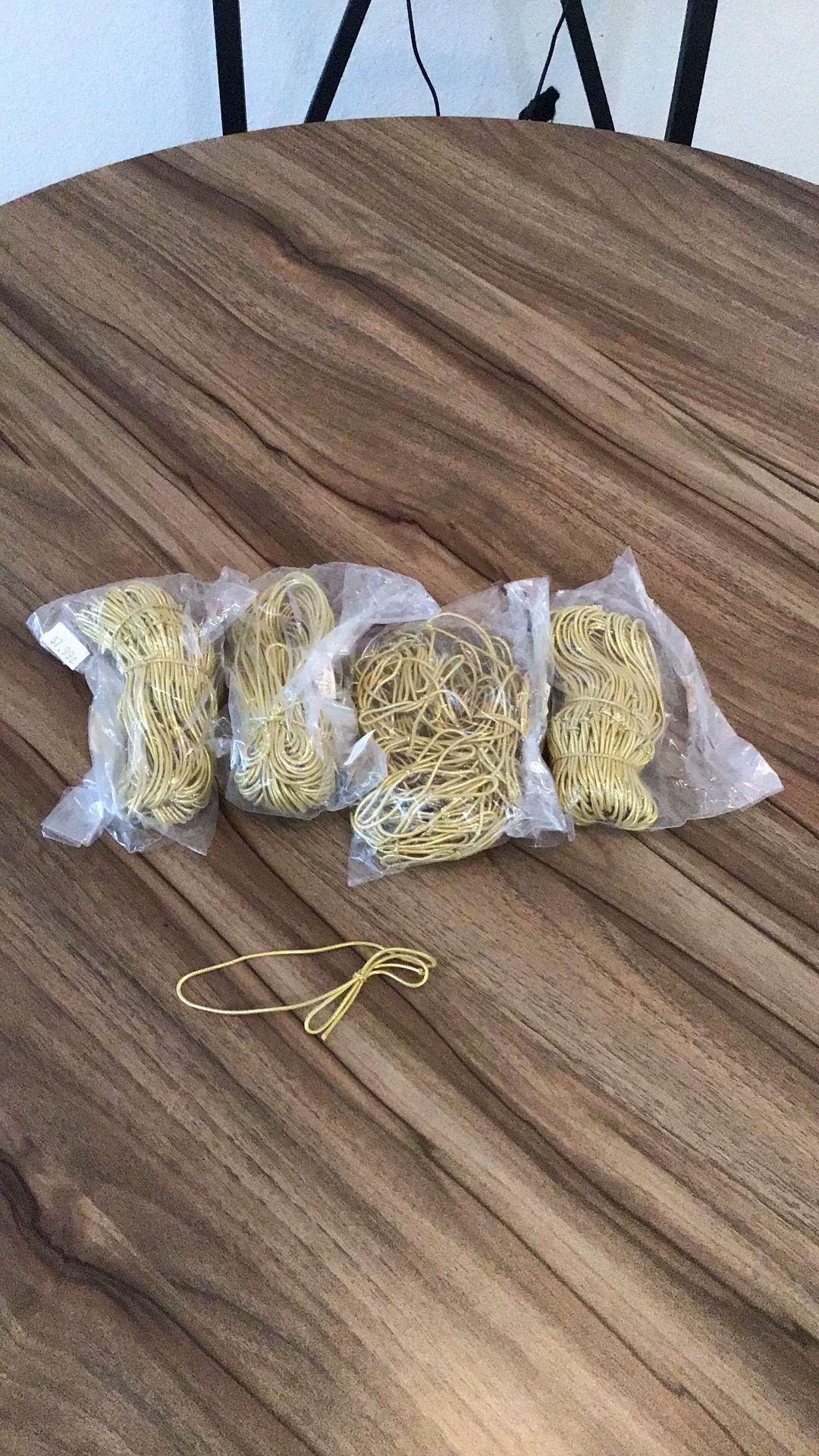 Gold color elastic ties