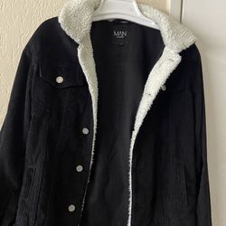 boohooman denim jacket size small