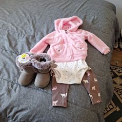 Infant Sweat Suit W/ Furry Boots