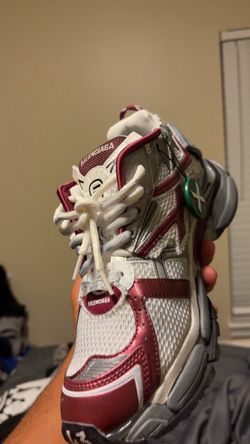 Burgundy Balenciaga runners