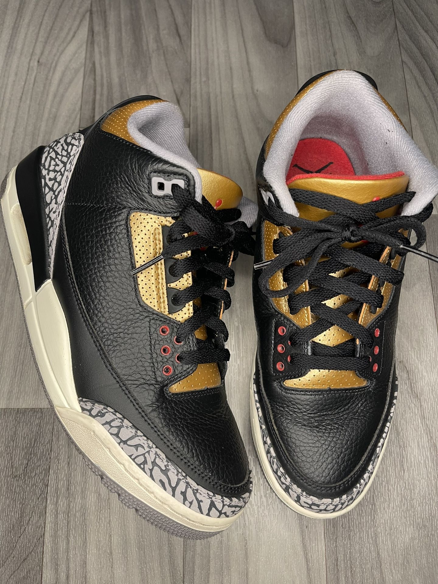 Black Gold Jordan 3s