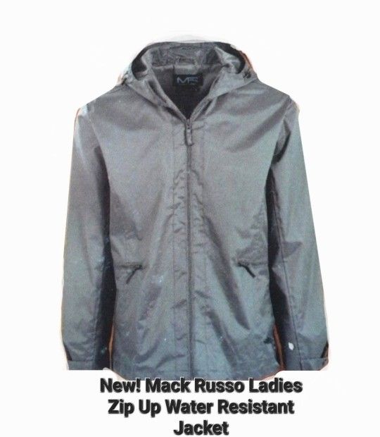 New! Mack Russo Ladies Gray 3/4 Length Zip Up Jacket Size XXL