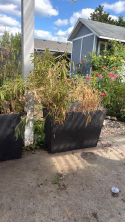 (9) outdoor planters