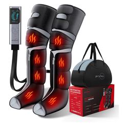 Leg Massager with Heat and Compression, Foot Massager for Circulation and Pain Relief
