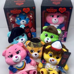 Netflix - STRANGER THINGS x CARE BEARS Complete Set Lot Of 7 New Fast Shipping