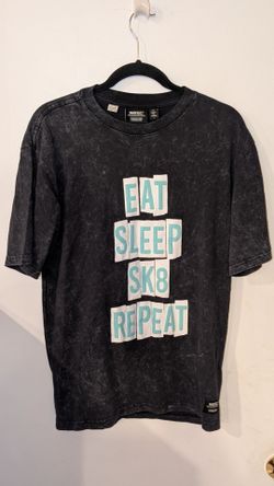 WeSC Eat Sleep Sk8 Repeat Graphic T-Shirt small