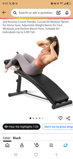 Curved Adjustable Sit-Up Ab Bench