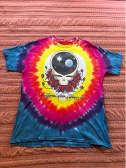 Grateful Dead  Space Your Face Tie Dye T-Shirt XL Liquid Blue