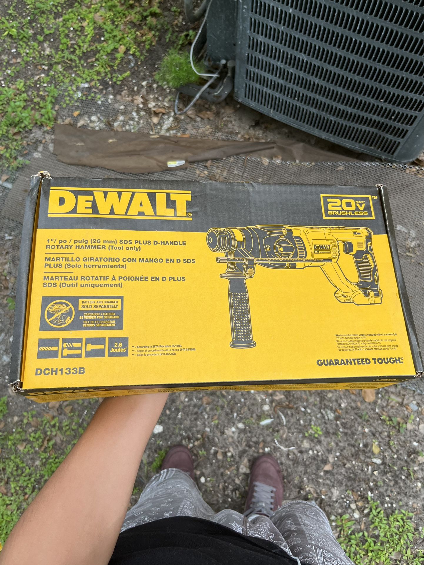DEWALT 20V MAX SDS Plus 1 Inch Cordless Rotary Hammer with D-Handle, Bare Tool Only
