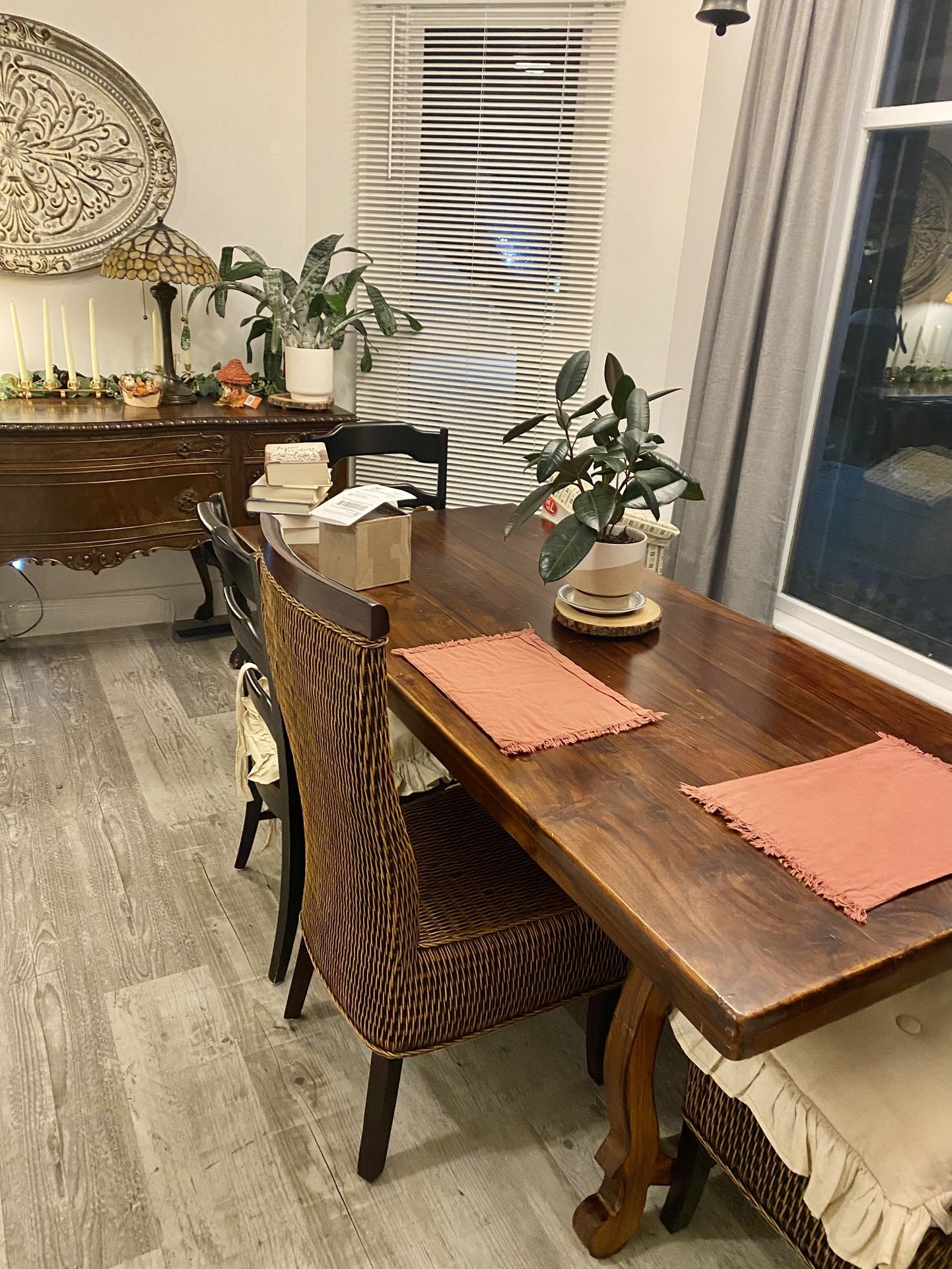 Solid Cherry Wood Dining Table