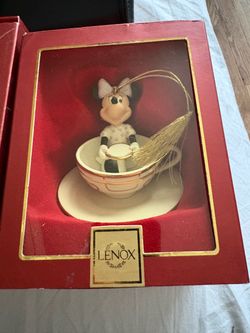 Lenox New in Box  Mickey Mouse and Another box with Minnie Mouse Xmas Ornaments