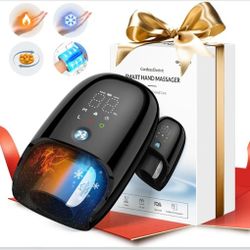 NEW Hand Massager with Kneading Rollers,6 Modes and 2 Heating Options for Hot and Cold Therapy