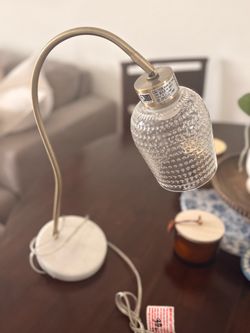 Glass vintage style nightstand lamp