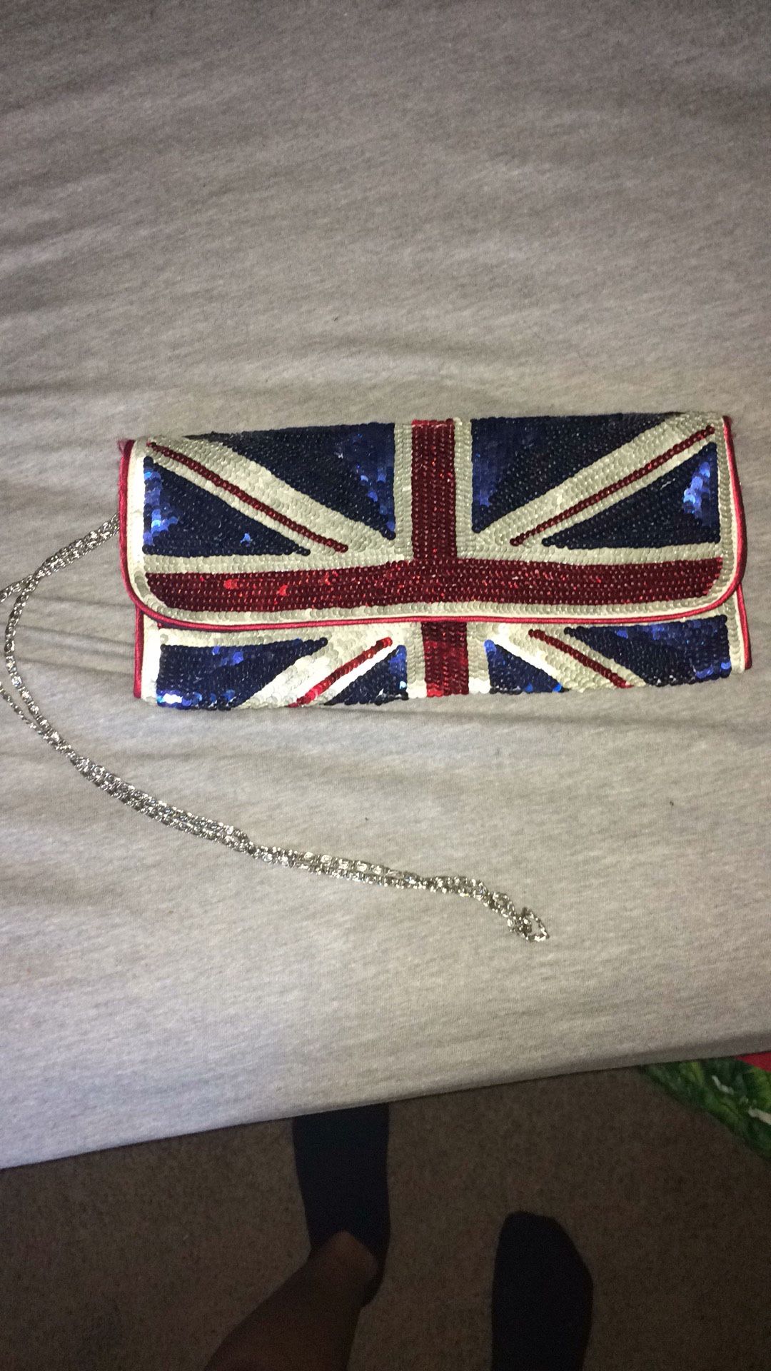 United kingdom flag clutch