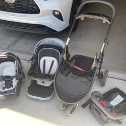 4 Piece Graco Infant Seat/Stroller/ Car Base  