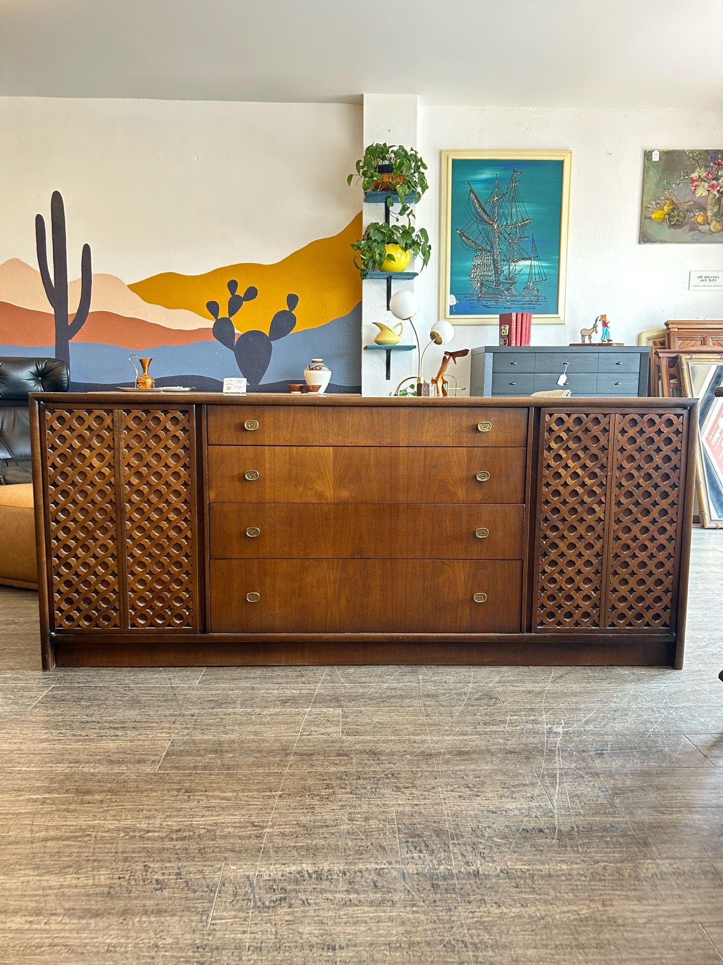 Wood Dresser / Buffet / Sideboard / Credenza / Entertainment Center / TV Stand!