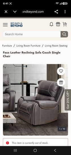 Leather Recliner swivel chair 360