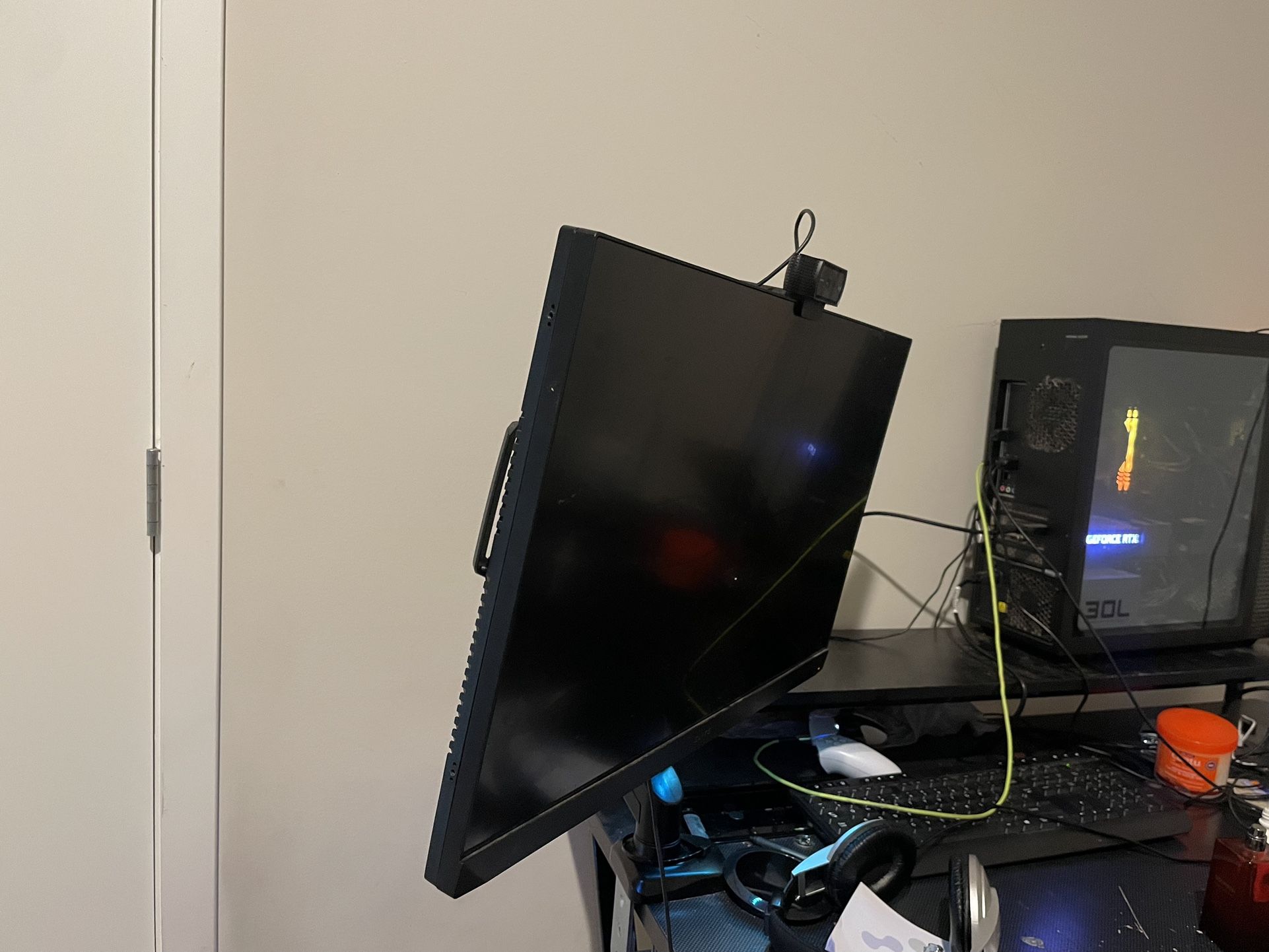 Gaming Setup with Studio Microphone and interface for music recording