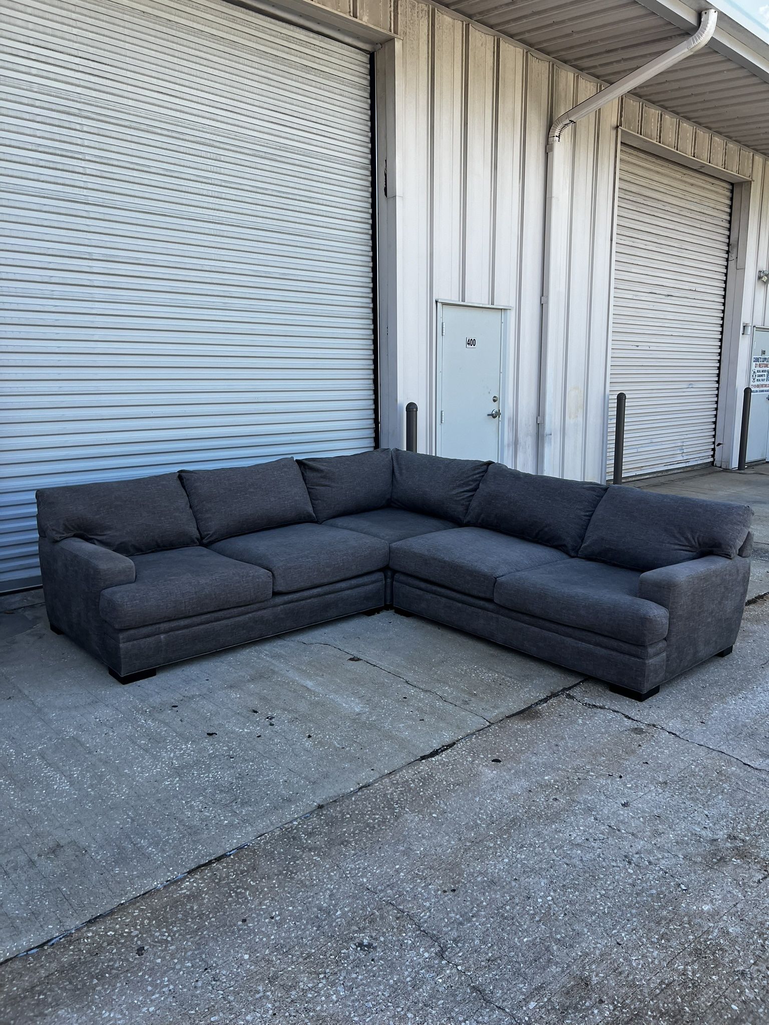 Gray Cindy Crawford Sectional Couch