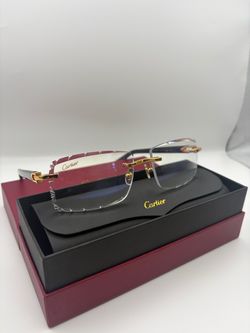 Cartier Rimless Eyeglasses with Gold Hardware