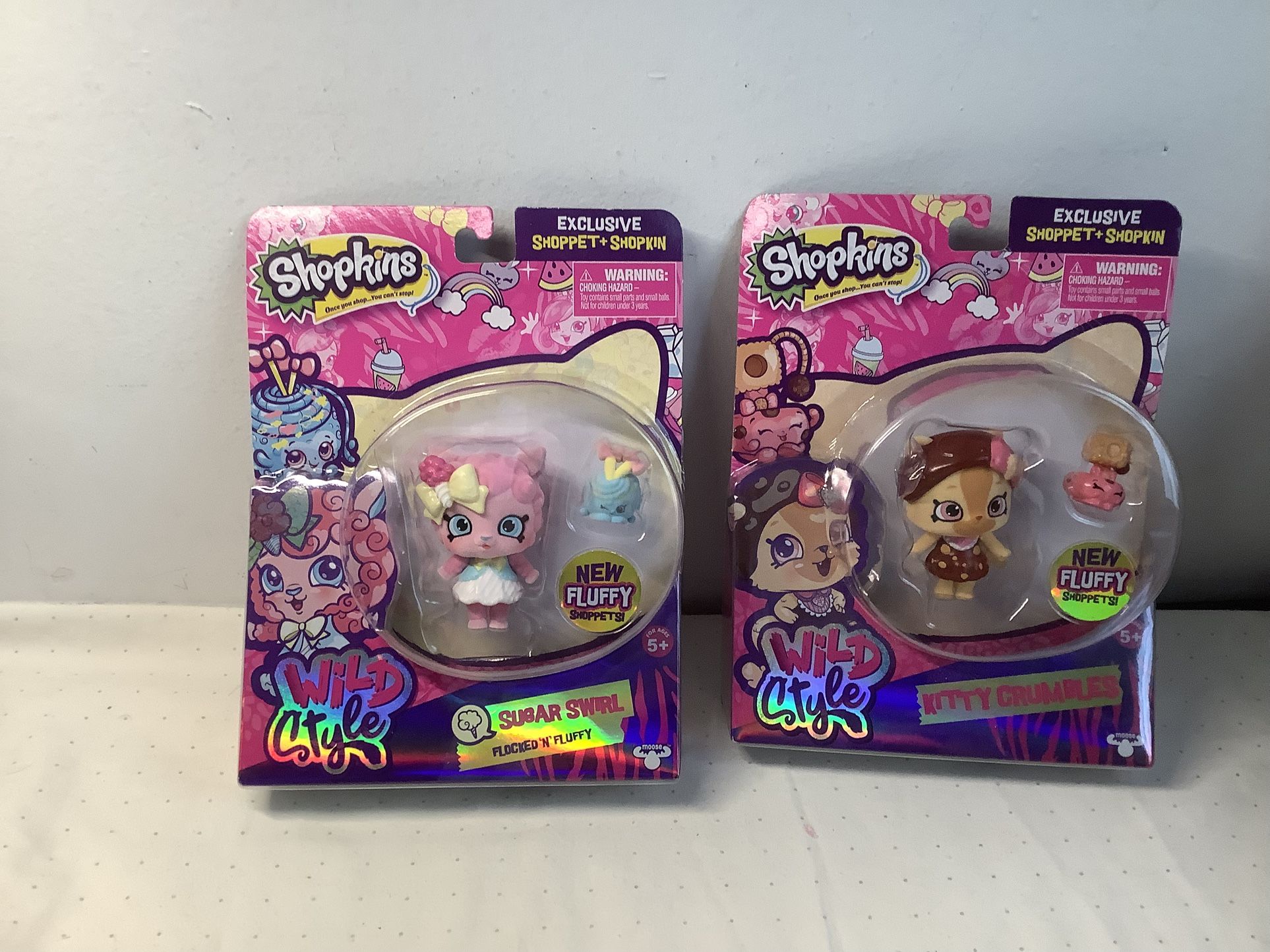 Shopkins Wild Style Shopets/Pets Lot Of 2 Glama Llama & Sugar Swirl New In Box