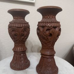 Candle Holders Made of Wood
