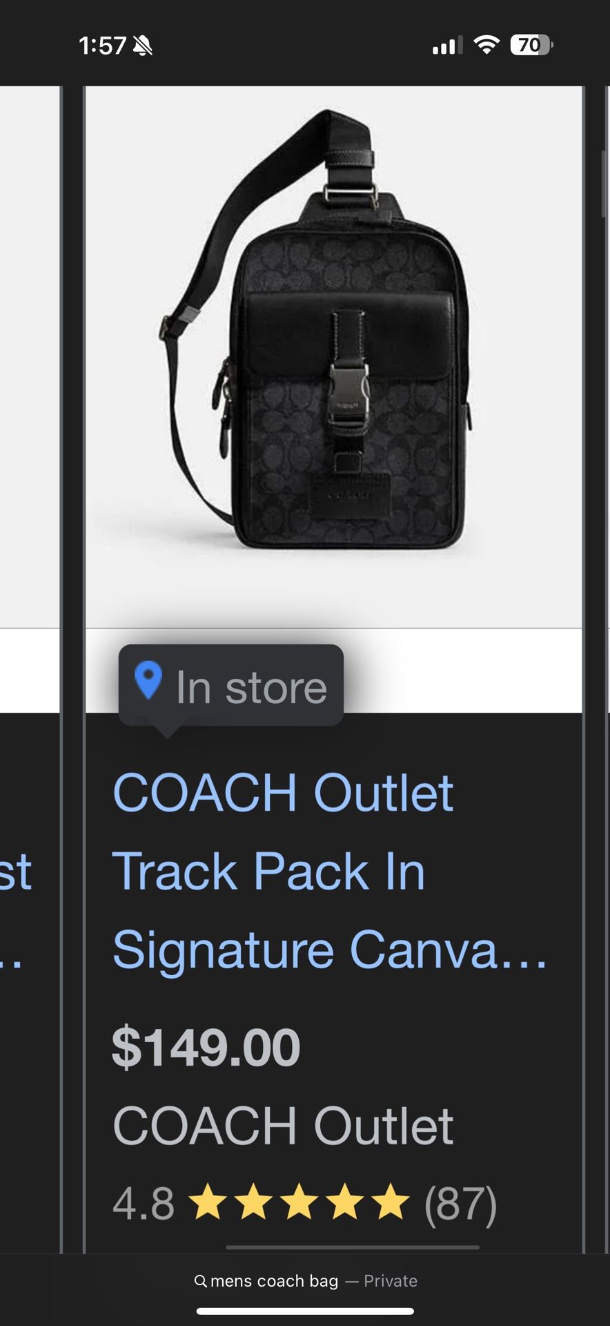 Men’s Coach Bag