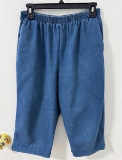 Alfred Dunner Women’s Pull On Blue Pants Size 10 Petite Pockets