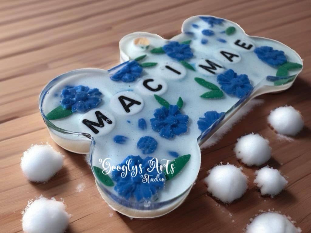 Handmade resin Pet Name Tag