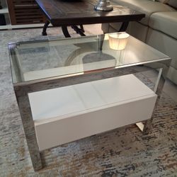 Pretty Glass Top Night Table
