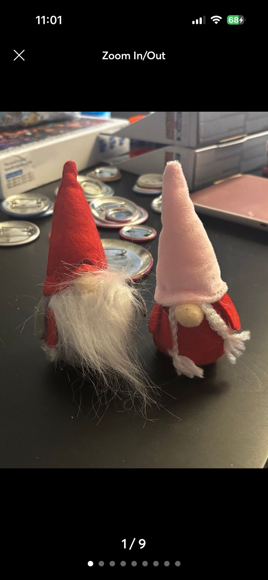 Small valentines themed gnomes