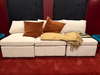 Modern White 3 piece Modular Sofa