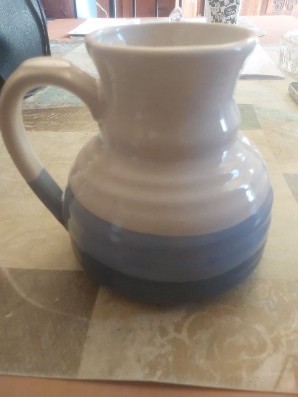 glazed pottery pitcher, Home Made