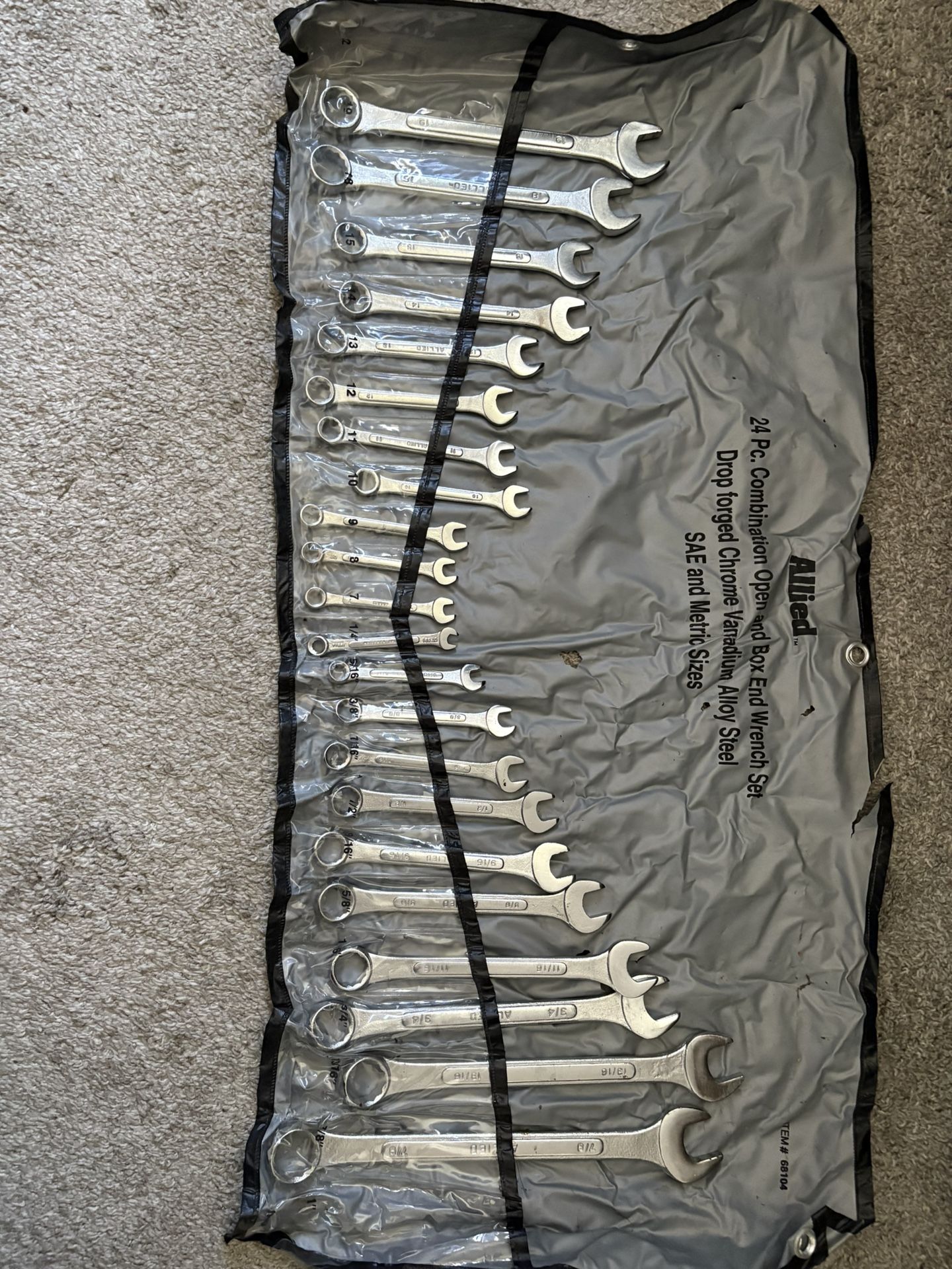 24 Piece Combination Allied Wrenches All There