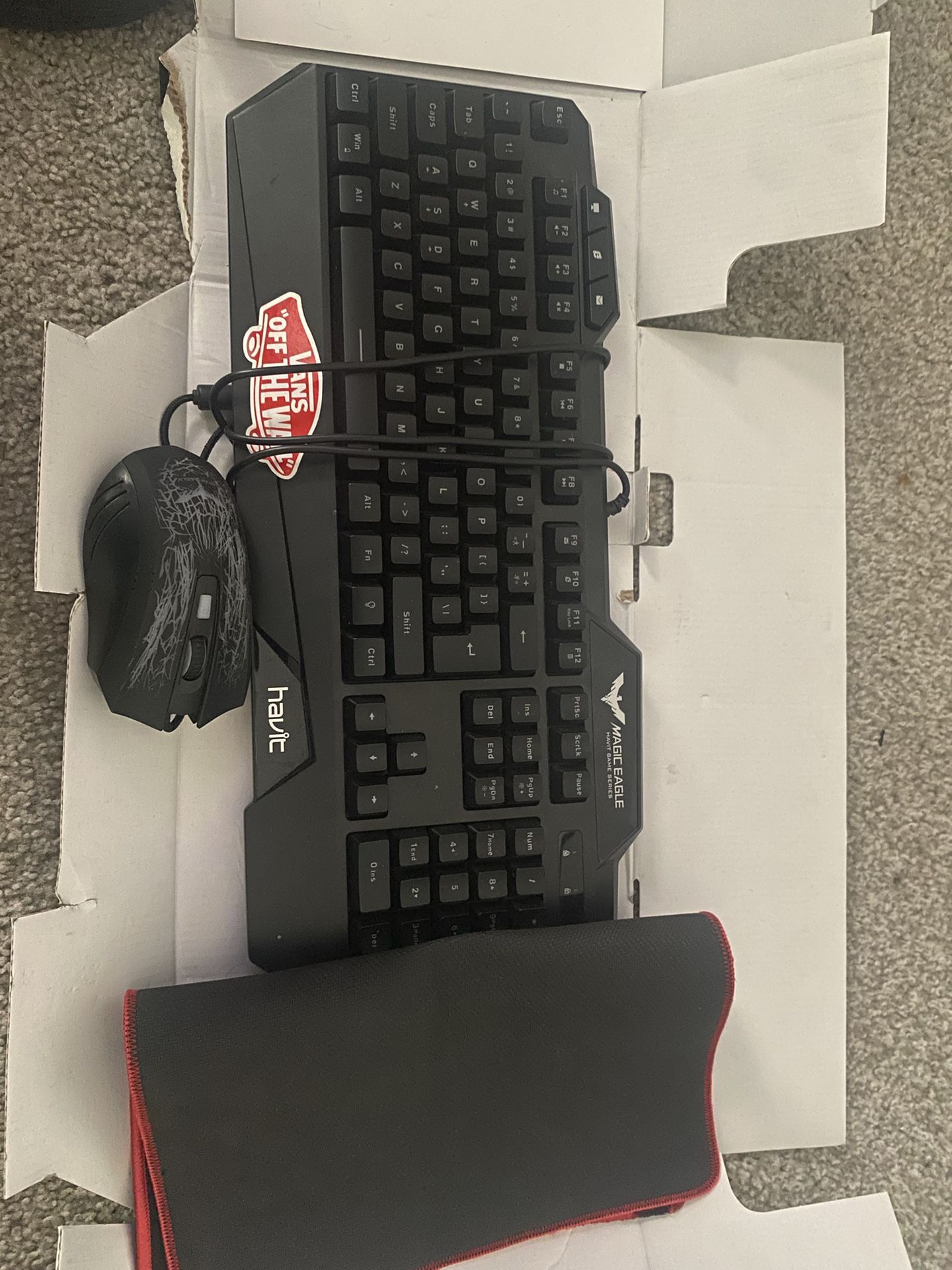 Keyboard And Mouse With Mouse Pad