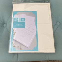 24 Bifold Wedding / Event Program, 8.5” x 11”  Unfolded