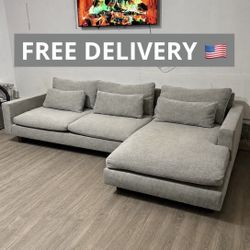•Free Delivery• West Elm Sectional Couch 