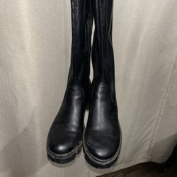 Super Long Black Boots For Woman 