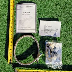 Bio Bidet Elite-3 Toilet Attachment Hardware:  Hose+O-Rings+T-Valve+Manual NIP