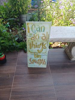 Cuadro  Con Texto Biblico Filipenses 4:13