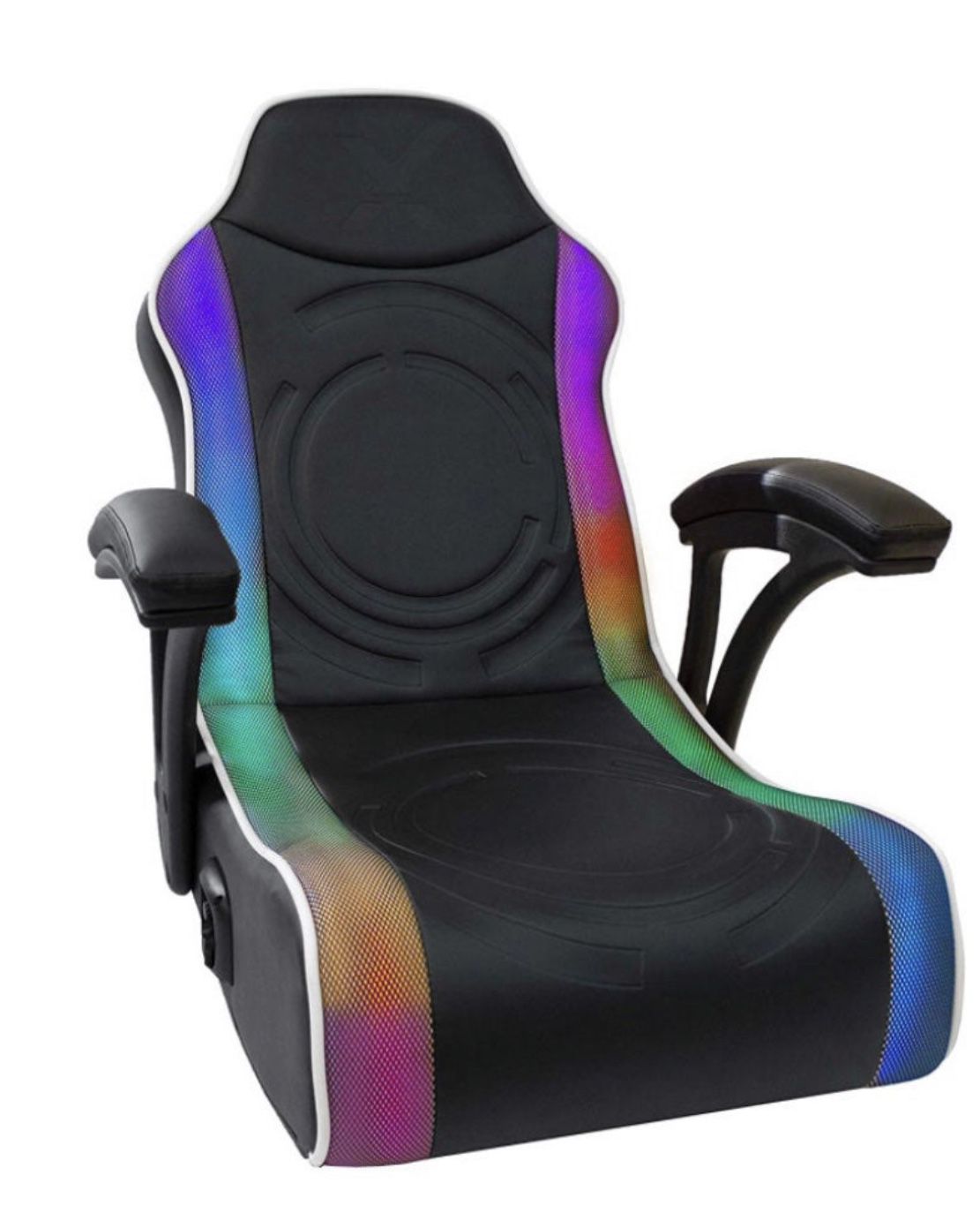 X Rocker Emerald RGB 2.0 Wired X2 Floor Rocker Gaming Chair w/ LED Lights #2970