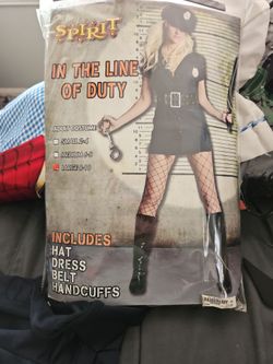 Woman cop costume large 8-10 adult