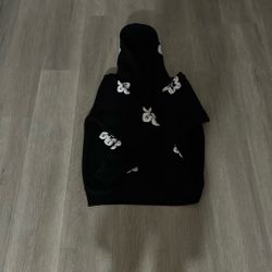 Denim Tear Hoodie Black And White