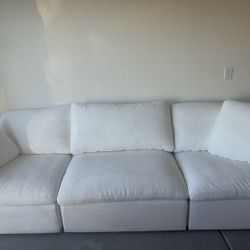 Luxury Oversized White Modular Sofa – 117” Wide