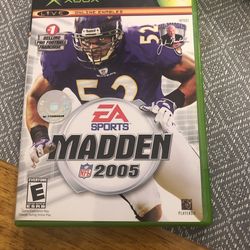 Madden 2005 Xbox Live Online Enabled.